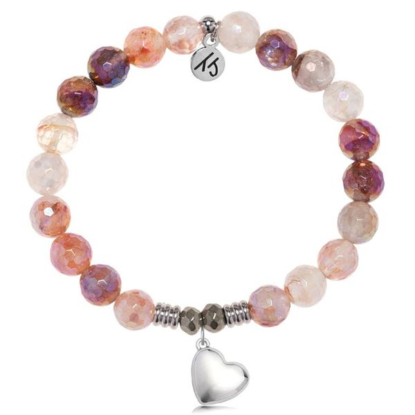 Silver Strawberry Quartz Love The Life You Live T. Jazelle Bracelet Erickson Jewelers Iron Mountain, MI