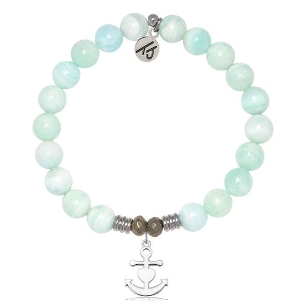 Silver Hemimorphite Faith Hope Love T. Jazelle Bracelet Erickson Jewelers Iron Mountain, MI