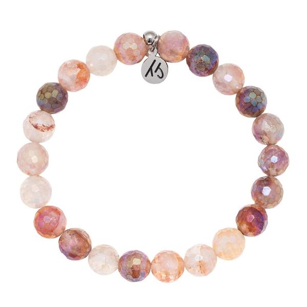 Silver Strawberry Quartz Love Stacker T. Jazelle Bracelet Erickson Jewelers Iron Mountain, MI