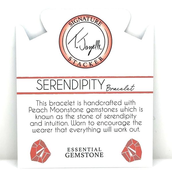 Silver Peach Moontone Serendipity Stacker T. Jazelle Bracelet Image 2 Erickson Jewelers Iron Mountain, MI