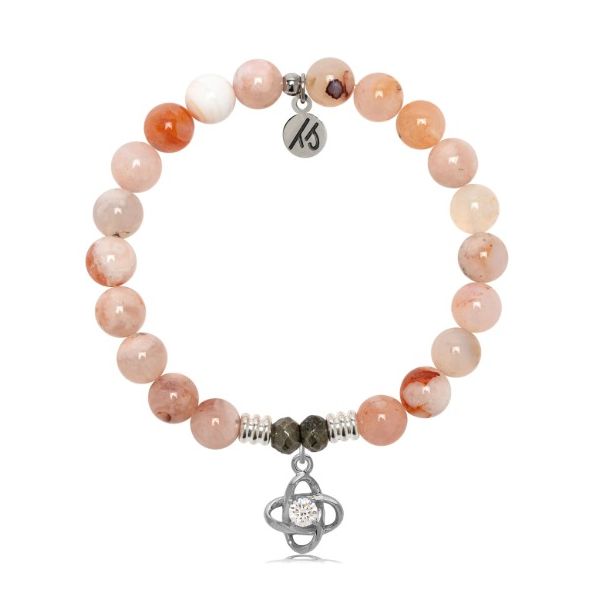 Silver Sakura Agate Stronger Together T. Jazelle Bracelet Erickson Jewelers Iron Mountain, MI