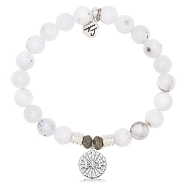 White Chalcedony I Love You T. Jazelle Bracelet Erickson Jewelers Iron Mountain, MI