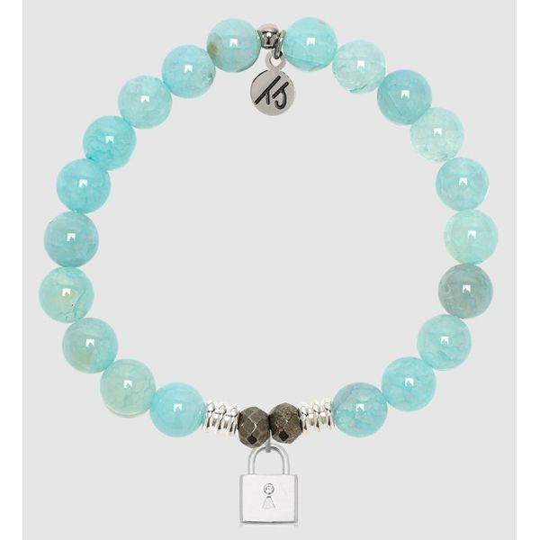 Silver Aqua Fire Agate Unbreakable Friendship T. Jazelle Bracelet Erickson Jewelers Iron Mountain, MI