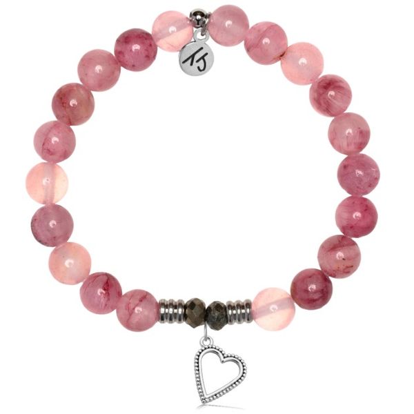 Silver Pink Chalcedony Everlasting Love T. Jazelle Bracelet Erickson Jewelers Iron Mountain, MI
