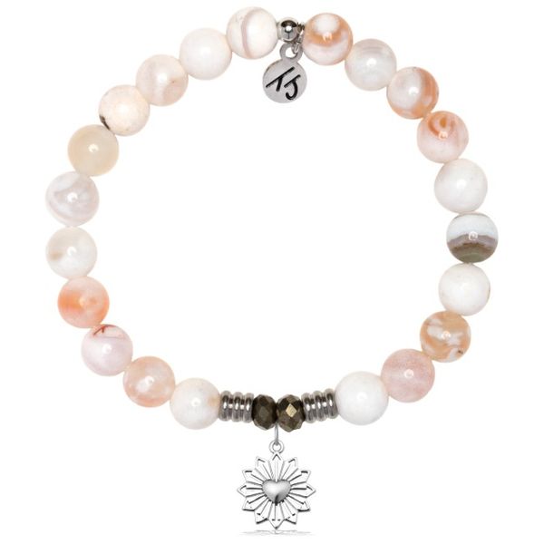 White Natural Agate T. Jazelle Heart Bracelet Erickson Jewelers Iron Mountain, MI