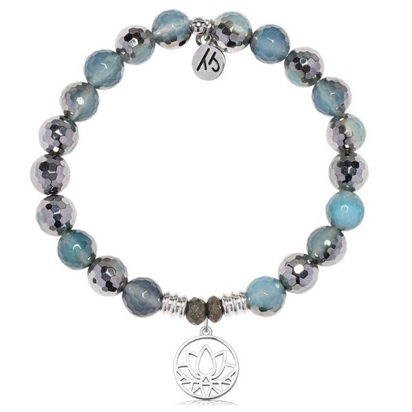 Silver Blue Agate Resilience T. Jazelle Bracelet Erickson Jewelers Iron Mountain, MI