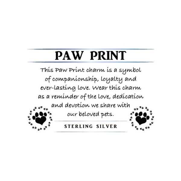 Silver Australian Agate Paw Print Bracelet Image 2 Erickson Jewelers Iron Mountain, MI