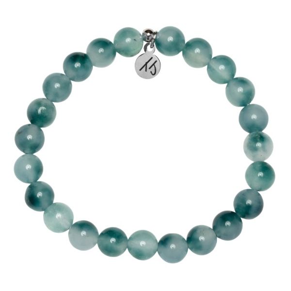 Teal White Jade Harmony T. Jazelle Stacker Bracelet Erickson Jewelers Iron Mountain, MI