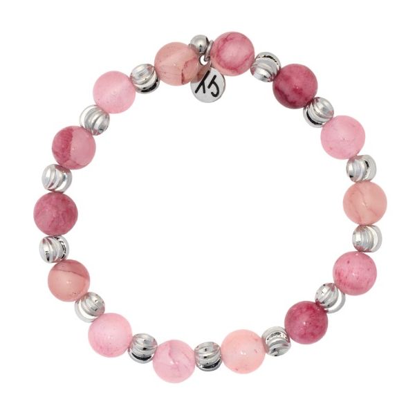 Silver Pink Chalcedony T. Jazelle Bracelet Erickson Jewelers Iron Mountain, MI