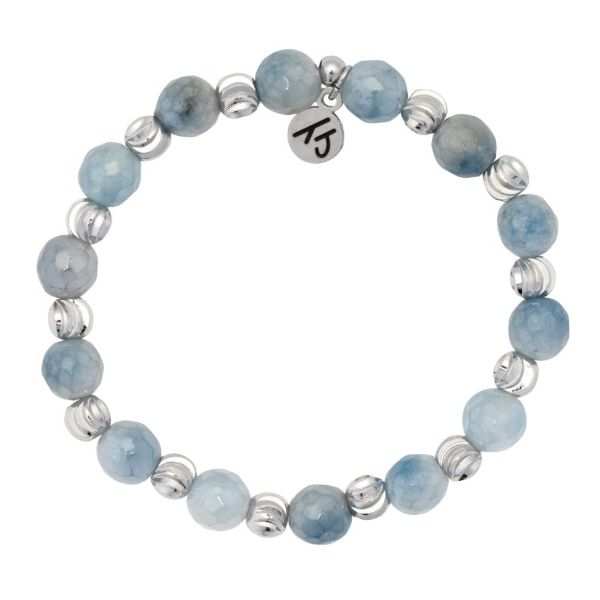 Silver Aquamarine Jade T. Jazelle Bracelet Erickson Jewelers Iron Mountain, MI
