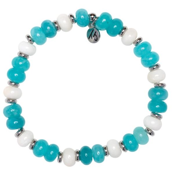 Amazonite and Beige Jade T. Jazelle Bracelet Erickson Jewelers Iron Mountain, MI