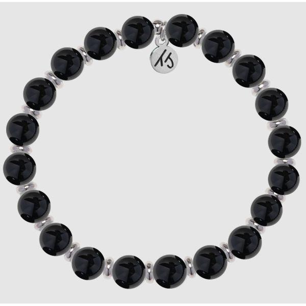 Silver Empowered Elegance Onyx T. Jazelle Bracelet Erickson Jewelers Iron Mountain, MI