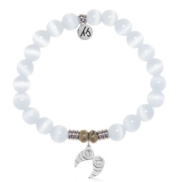 Silver White Cats Eye Infinite Protection T. Jazelle Bracelet Erickson Jewelers Iron Mountain, MI