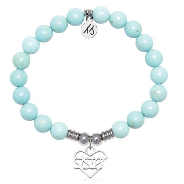 Stainless Steel T. Jazelle Blue Turquoise Bracelet Erickson Jewelers Iron Mountain, MI