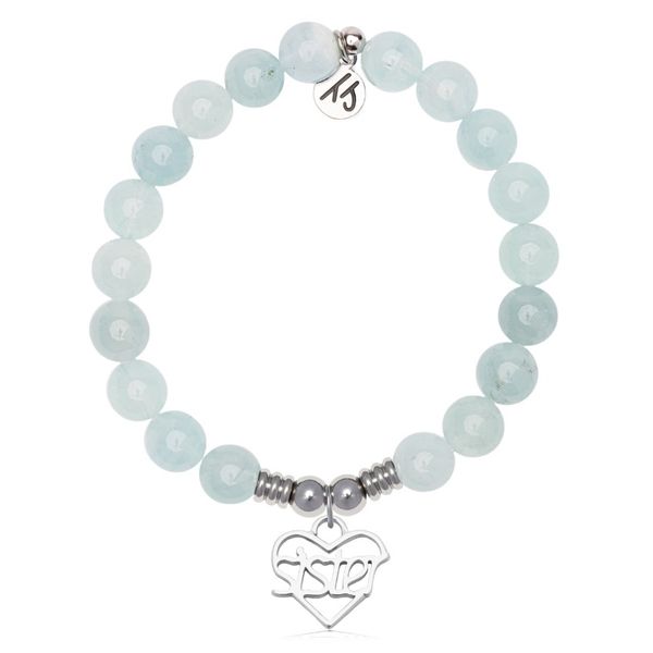 Stainless Steel T. Jazelle Aquamarine Jade Bracelet Erickson Jewelers Iron Mountain, MI