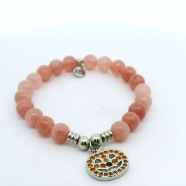 Strawberry Jade Pumpkin Stainless T. Jazelle Bracelet Erickson Jewelers Iron Mountain, MI