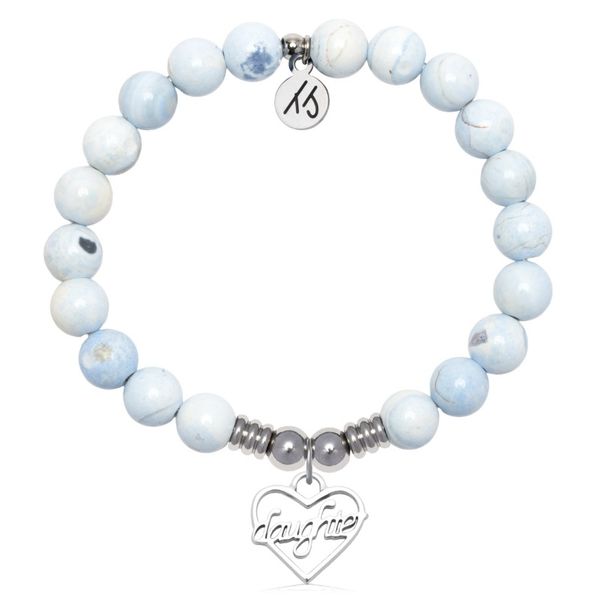 Blue and White Agate Daughter Bracelet Erickson Jewelers Iron Mountain, MI