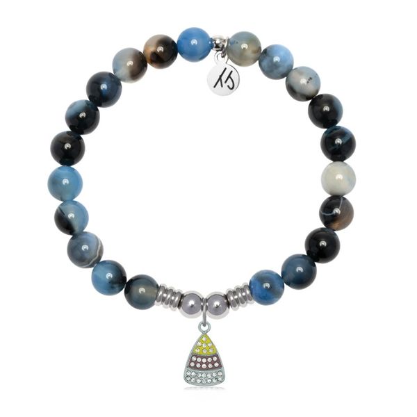 BLACK AND BLUE AGATE CANDY CORN STAINLESS T. JAZELLE BRACELET Erickson Jewelers Iron Mountain, MI