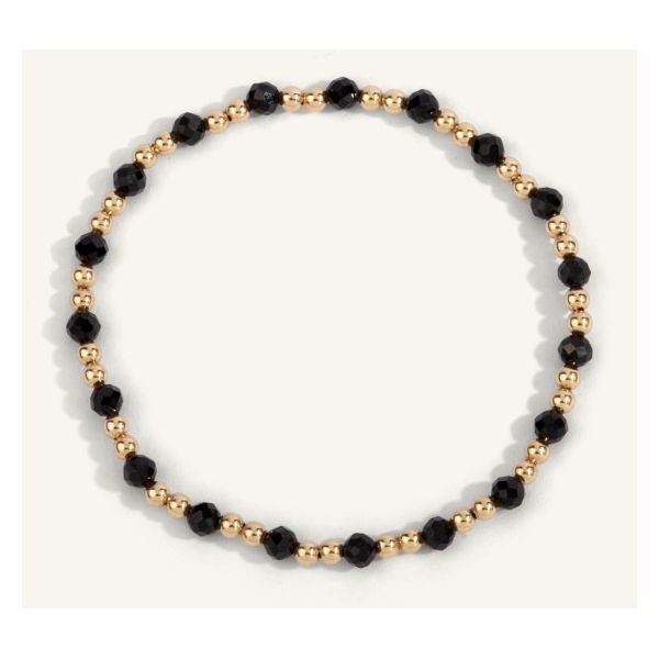 Black Spinel Beaded Bracelet Erickson Jewelers Iron Mountain, MI