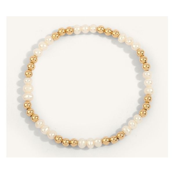 Pearl & 14Kt Gold Filled Bead Bracelet Erickson Jewelers Iron Mountain, MI