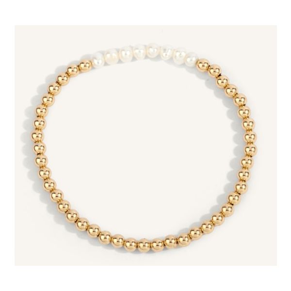 Pearl June Birthstone Bead Bracelet Erickson Jewelers Iron Mountain, MI