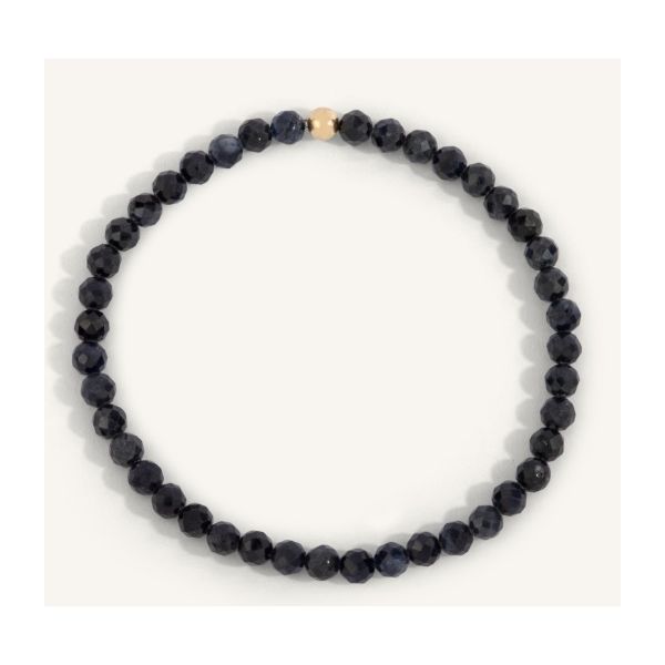 Sapphire September Birthstone Bead Bracelet Erickson Jewelers Iron Mountain, MI