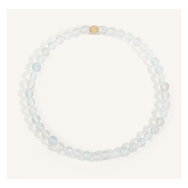 Faceted White Topaz Bead Bracelet Erickson Jewelers Iron Mountain, MI
