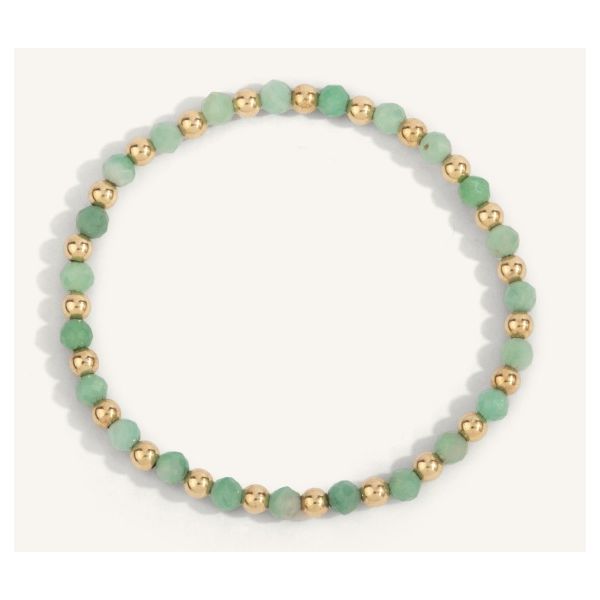 Emerald & 14Kt Gold Filled Harmony Beaded Bracelet Erickson Jewelers Iron Mountain, MI