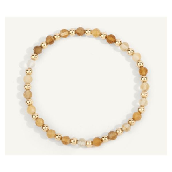 Citrine & 14Kt Gold Filled Beaded Bracelet Erickson Jewelers Iron Mountain, MI