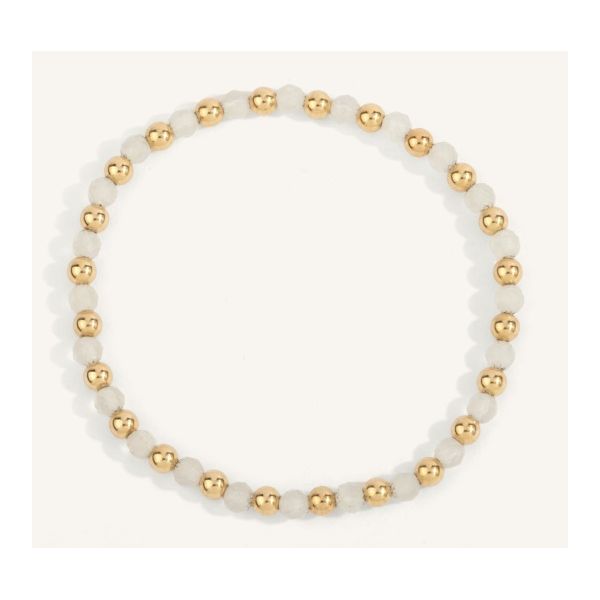 Moonstone & 14Kt Gold Filled Harmony Bead Bracelet Erickson Jewelers Iron Mountain, MI