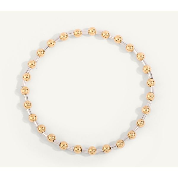4MM GOLD FILLED W/ ALTERNATING STERLING SILVER TUBES DEE BERKLEY BRACELET Erickson Jewelers Iron Mountain, MI