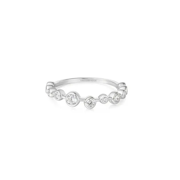 Sterling Silver Cubic Zirconia Zigzag Bubble Ring Erickson Jewelers Iron Mountain, MI