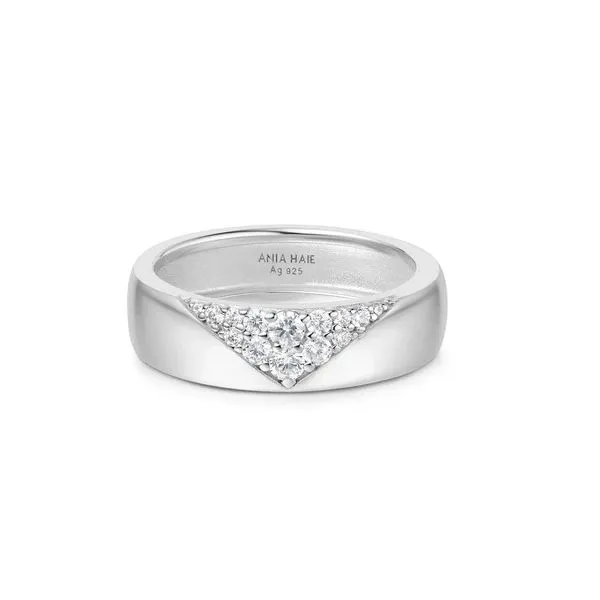Sterling Silver Pave Cubic Zirconia Bold Band Erickson Jewelers Iron Mountain, MI