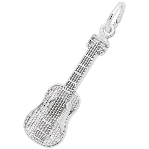 Sterling Silver Acoustic Guitar Charm Erickson Jewelers Iron Mountain, MI