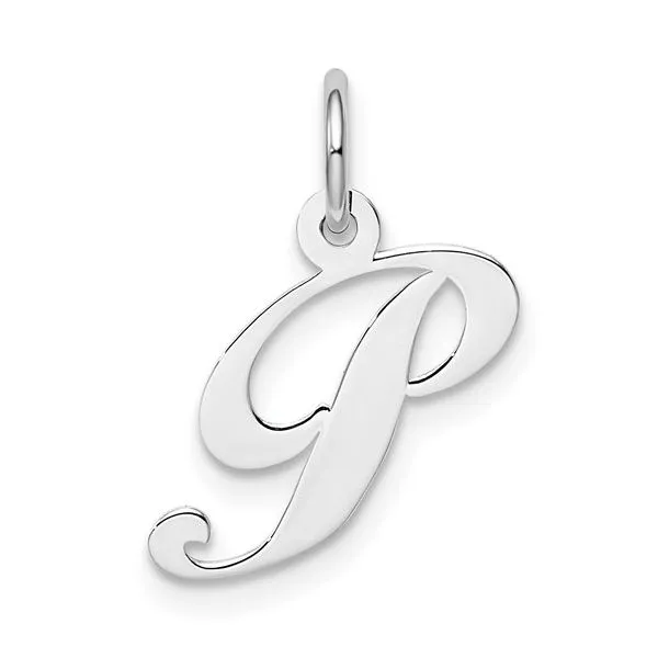 Sterling Silver Initial P Charm Erickson Jewelers Iron Mountain, MI