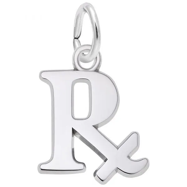 Silver RX Charm Erickson Jewelers Iron Mountain, MI