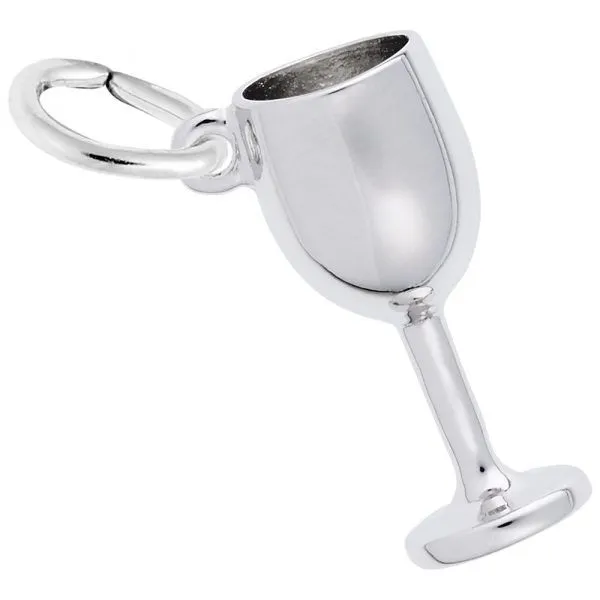 Sterling Silver Wine Glass Charm Erickson Jewelers Iron Mountain, MI
