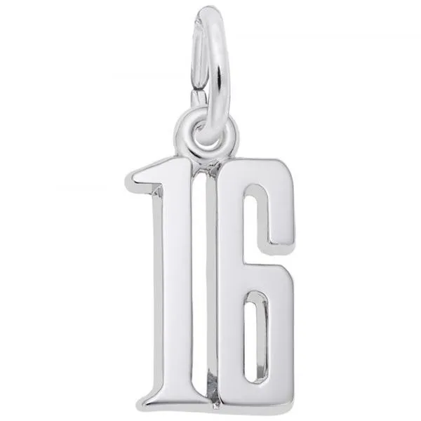 Sterling Silver "16" Charm Erickson Jewelers Iron Mountain, MI