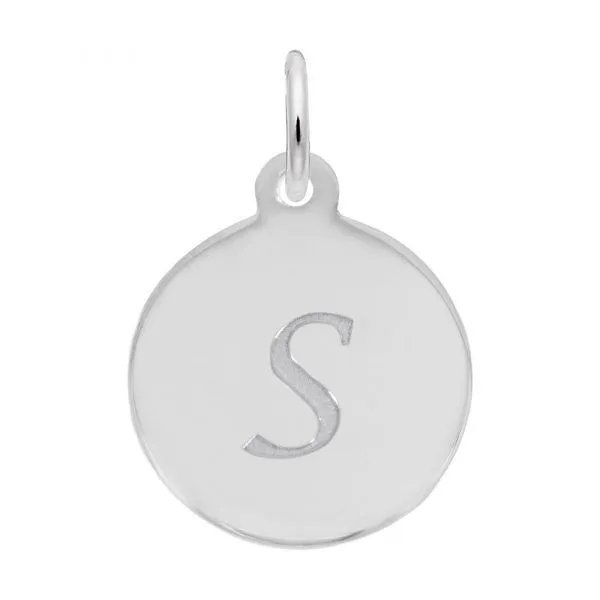 Sterling Silver "S" Script Disc Charm Erickson Jewelers Iron Mountain, MI