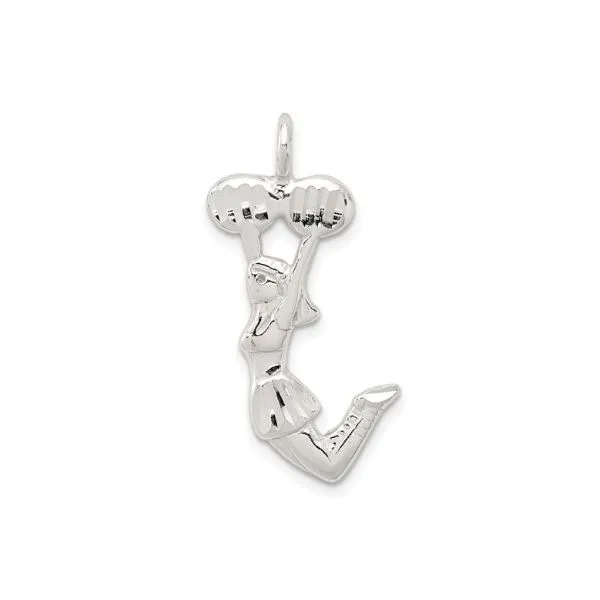 Sterling Silver Cheerleader Charm Erickson Jewelers Iron Mountain, MI