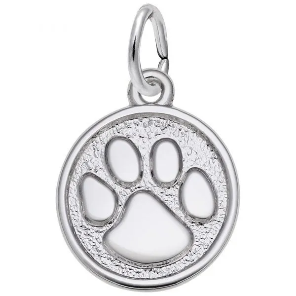 SILVER PAW PRINT CHARM Erickson Jewelers Iron Mountain, MI