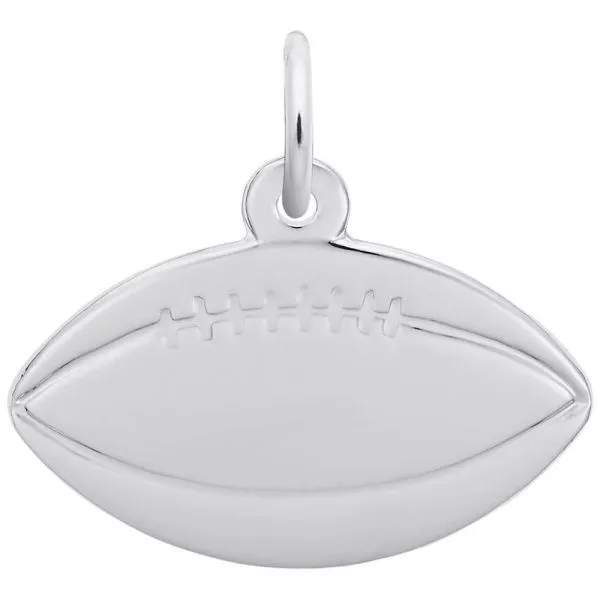 Rembrandt Charms Silver Football Charm Erickson Jewelers Iron Mountain, MI