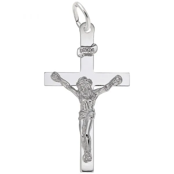 SILVER CRUCIFIX CHARM Erickson Jewelers Iron Mountain, MI