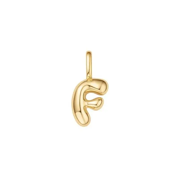 Silver Bubble "F" Initial Charm Erickson Jewelers Iron Mountain, MI