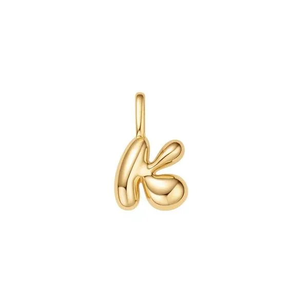 Silver Bubble "K" Initial Charm Erickson Jewelers Iron Mountain, MI