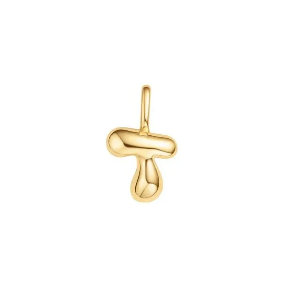 Silver Bubble "T" Initial Charm Erickson Jewelers Iron Mountain, MI