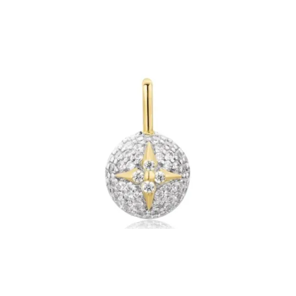 Silver Pave Star Sphere Charm Erickson Jewelers Iron Mountain, MI