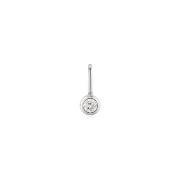 Sterling Silver Bezel Set CZ Charm Erickson Jewelers Iron Mountain, MI