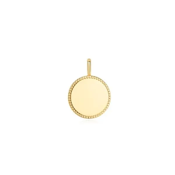 Sterling Silver and Yellow Gold Plated Disc Charm Erickson Jewelers Iron Mountain, MI