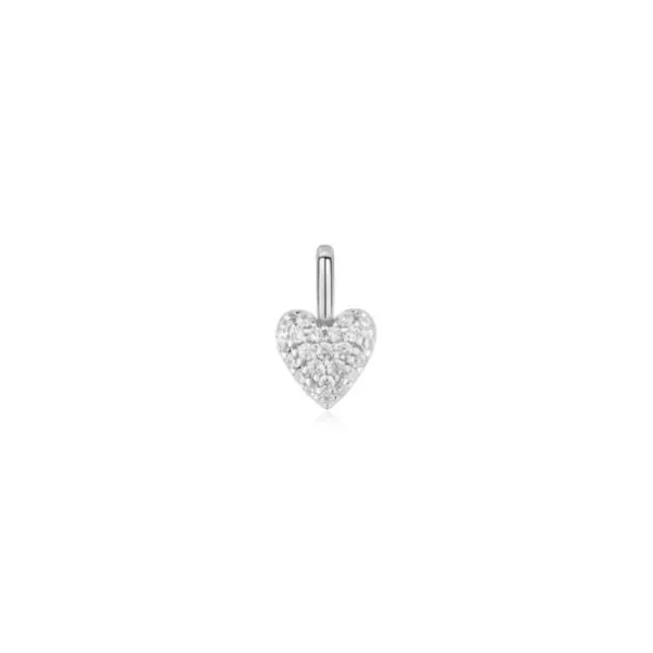 Pave CZ Heart Charm Erickson Jewelers Iron Mountain, MI